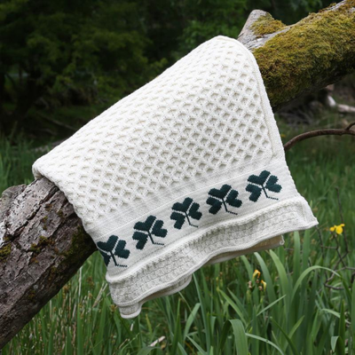 Traditional Irish Natural Shamrock Throw